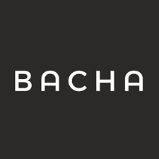 white text bacha on a black background