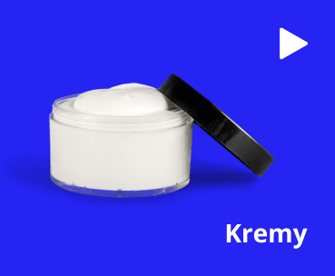 white cream on a dark blue background