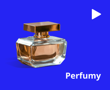 perfume on a dark blue background